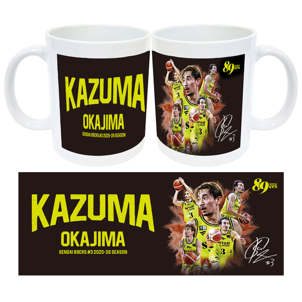 【受注販売】【MyPLAYER COLLECTION 2025-26】マグカップ #3 岡島和真 詳細画像 #3 岡島 和真 1